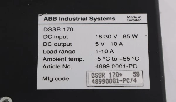 DSSR170 48990001-PC DSSR170 48990001-PC